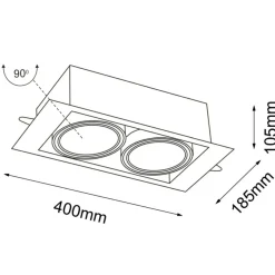 Sklep Kaja Podwójna oprawa wpustowa GU10/ES111 ANT 3313 MUKO | Kaja Oświetlenie