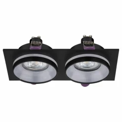 Sklep Kaja Podwójna, podtynkowa oprawa na żarówki GU10 TK 6925 JET BLACK | Kaja