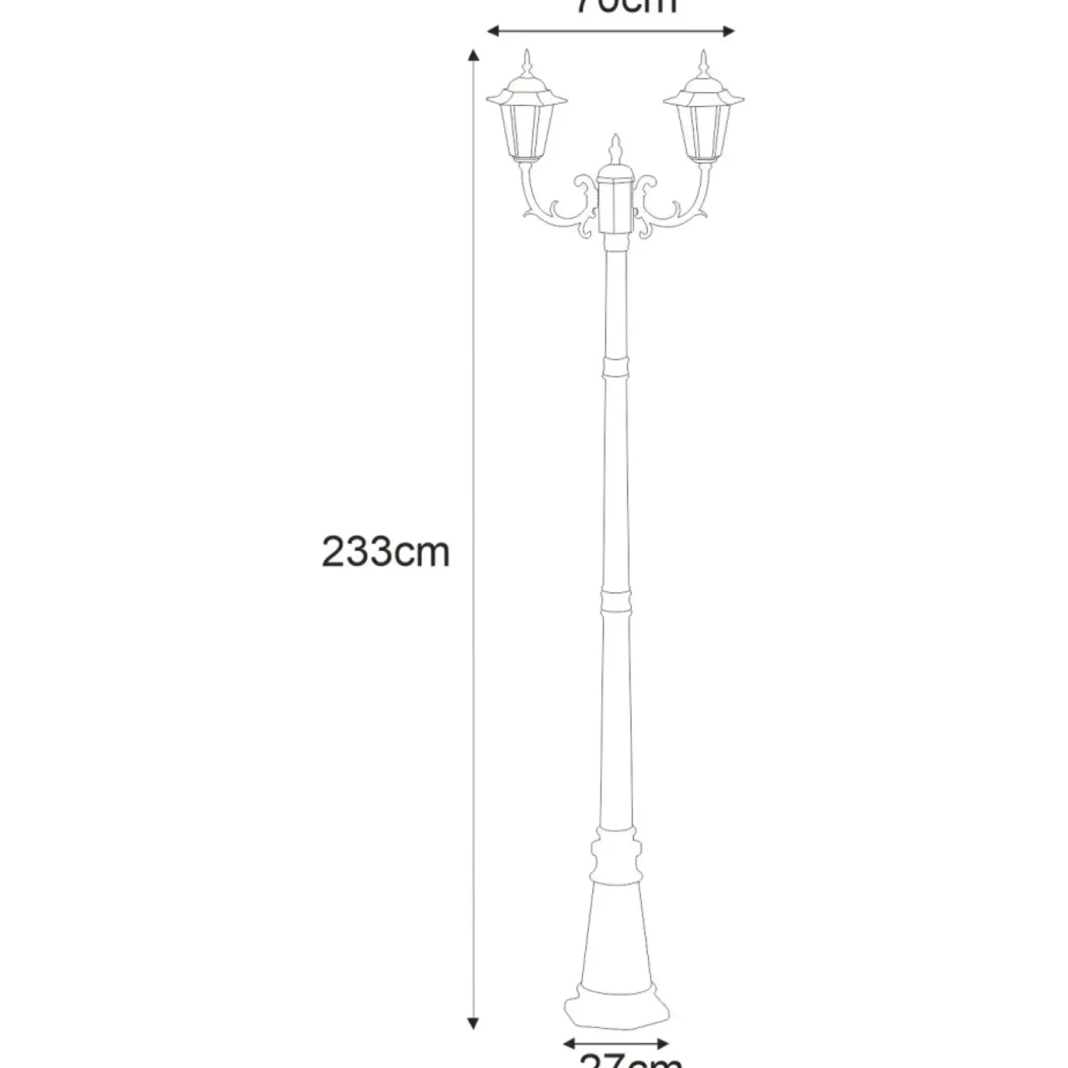 Sklep Kaja Podwójna zewnętrzna lampa K-7064A2/2 CZ/ZŁ STANDARD | Kaja Oświetlenie