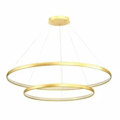 Outlet Podwójna złota lampa LED PL210503-800+1200-GD CARLO | Kaja Żyrandole Nowoczesne
