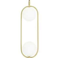 Discount Podwójna, złota lampa wisząca do kuchni 32-73464 z serii CORDEL | Kaja Żyrandole Nowoczesne