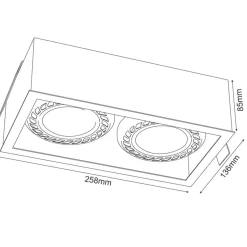 Sklep Kaja Podwójne oczko do salonu 13,6x25,8cm GU10/ES111 ANT 3274 z serii CAGE