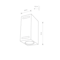 Sklep Kaja Podwójny, kinkiet zewnętrzny na GU10 9124 | Kaja Oświetlenie