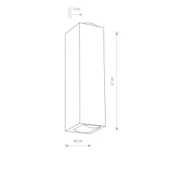 Sklep Kaja Podwójny, , ledowy kinkiet zewnętrzny 9112 | Kaja Oświetlenie