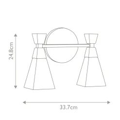 Sklep Kaja Podwójny kinkiet ścienny, czarny BOWTIE-2-MB z serii BOWTIE