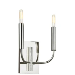 Sklep Kaja Podwójny kinkiet ścienny, nikiel FE-BRIANNA2-PN z serii BRIANNA