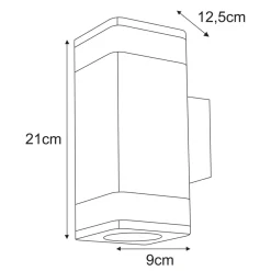 Sklep Kaja Podwójny kinkiet elewacyjny, z trzonkiem GU10 K-8207 z serii TAMIZA