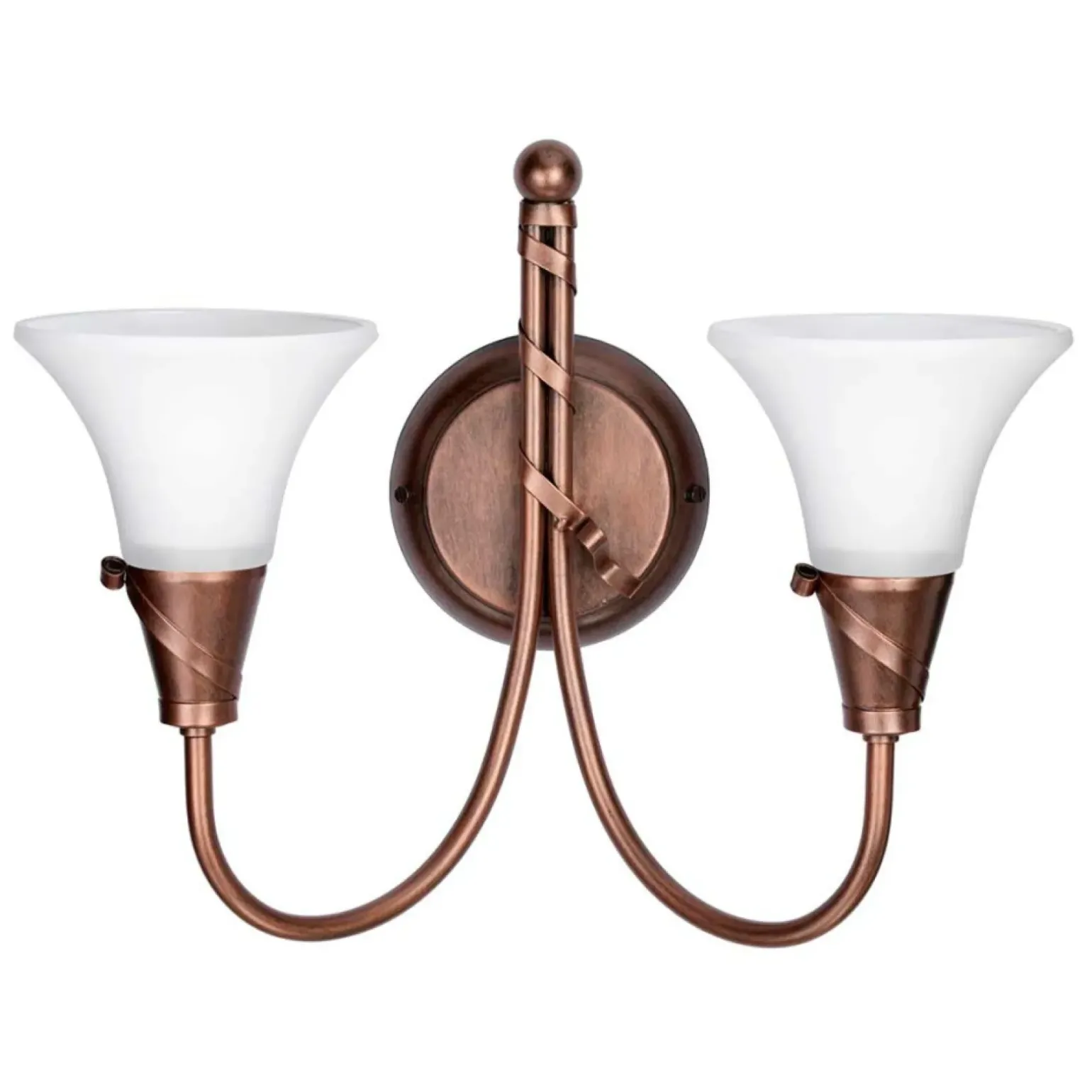 Sklep Kaja Podwójny kinkiet, patynowana miedź EM2-COPPER z serii EMILY