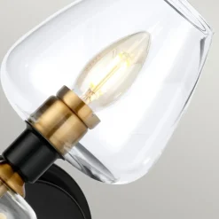 Sklep Kaja Podwójny kinkiet z ozdobnymi kloszami DL-ARMAND2-AB z serii ARMAND