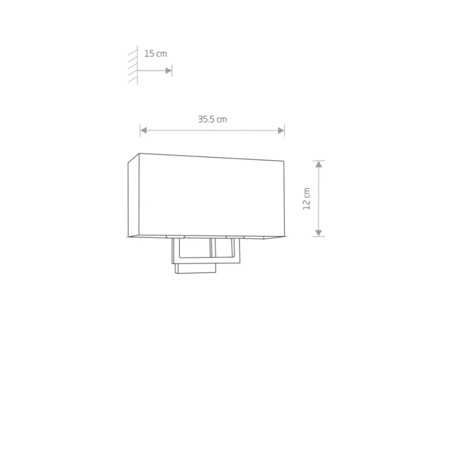 Sklep Kaja Podwójny kinkiet z m, geometrycznym kloszem 9304 | Kaja