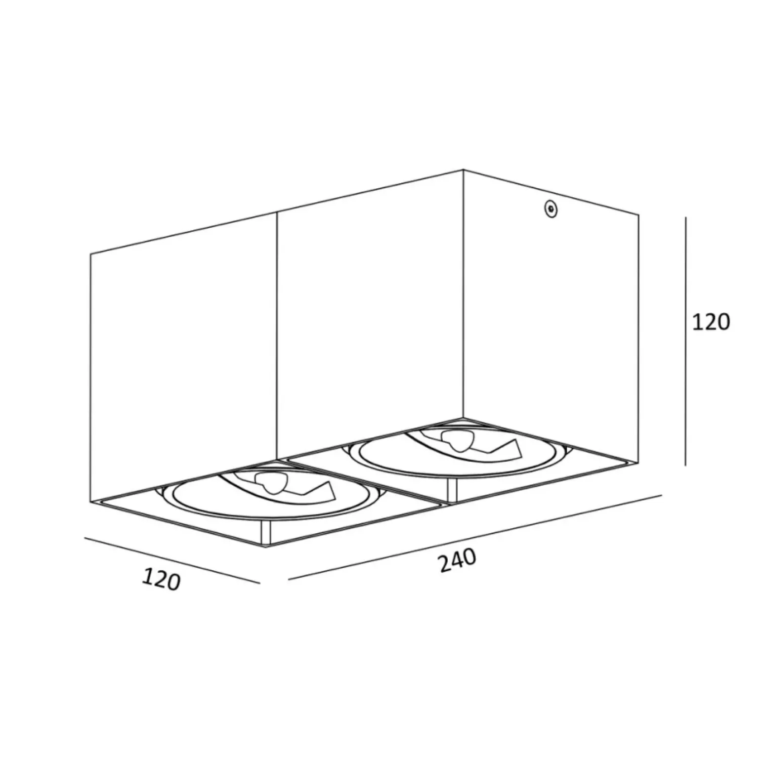 Sklep Kaja Podwójny spot natynkowy z odbłyśnikami 89949-G9 BOX SL 2 | Kaja