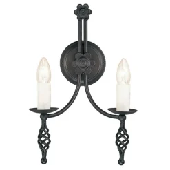 Sklep Kaja Podwójny świecznik, kinkiet ścienny BY2-BLACK z serii BELFRY