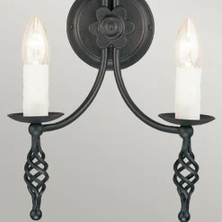 Sklep Kaja Podwójny świecznik, kinkiet ścienny BY2-BLACK z serii BELFRY