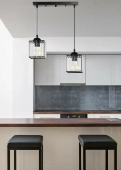 Best Podwójny zwis z kryształowymi kloszami 32-21113 GLASSIA | Kaja Żyrandole Nowoczesne