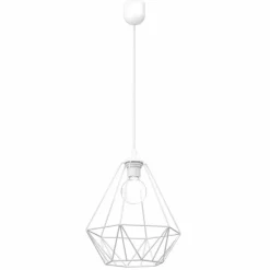 Best Pojedyncza, biała, druciana lampa wisząca MLP7212 BASKET | Kaja Żyrandole Nowoczesne