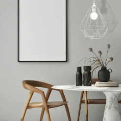 Best Pojedyncza, biała, druciana lampa wisząca MLP7212 BASKET | Kaja Żyrandole Nowoczesne