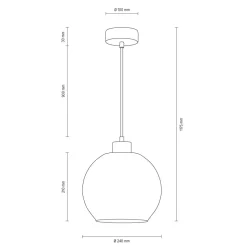 Hot Pojedyncza, drewniana lampa wisząca z kloszem 13560174 SVEA | Kaja Żyrandole Nowoczesne