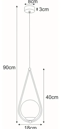 Flash Sale Pojedyncza łezka wisząca z kloszem K-4775 NEVE GOLD | Kaja Oświetlenie Żyrandole Nowoczesne