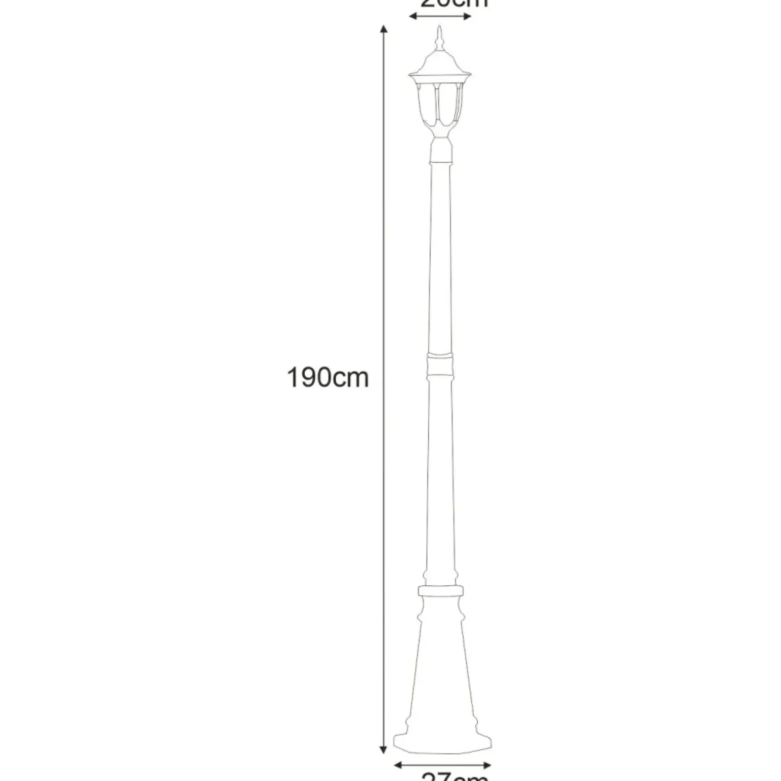 Sklep Kaja Pojedyncza lampa do ogrodu K-7007B/1N CZARNY/ZŁOTY VASCO | Kaja