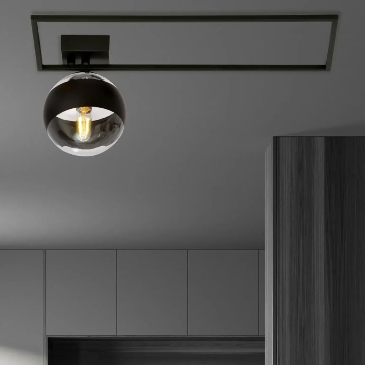 Hot Pojedyncza lampa sufitowa z czarną ramką 1132/1A IMAGO | Kaja Żyrandole Nowoczesne