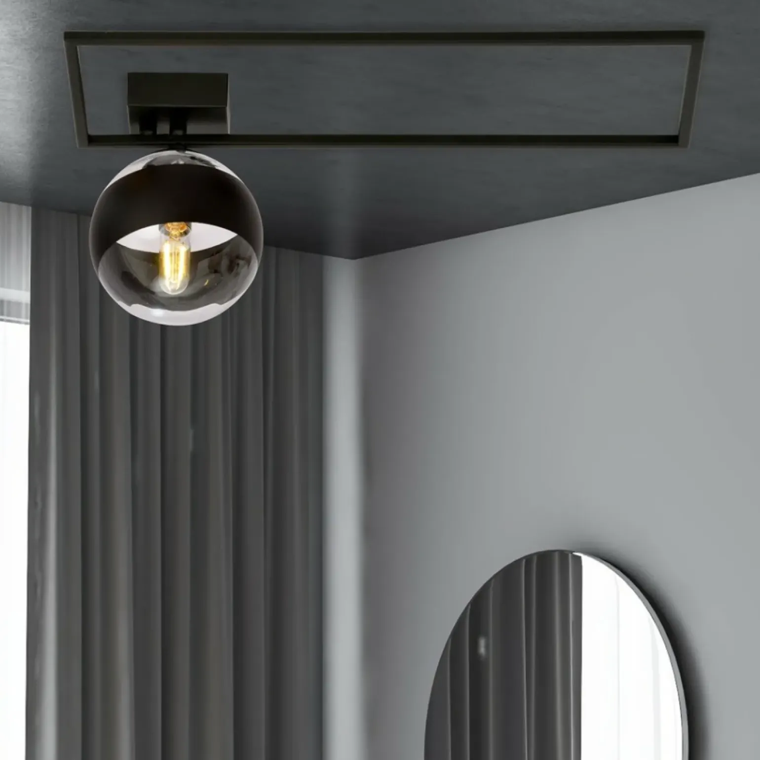 Hot Pojedyncza lampa sufitowa z czarną ramką 1132/1A IMAGO | Kaja Żyrandole Nowoczesne