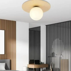 Best Pojedyncza lampa sufitowa z białym kloszem 1142/1B KENZO | Kaja Żyrandole Nowoczesne