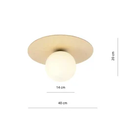 Best Pojedyncza lampa sufitowa z białym kloszem 1142/1B KENZO | Kaja Żyrandole Nowoczesne