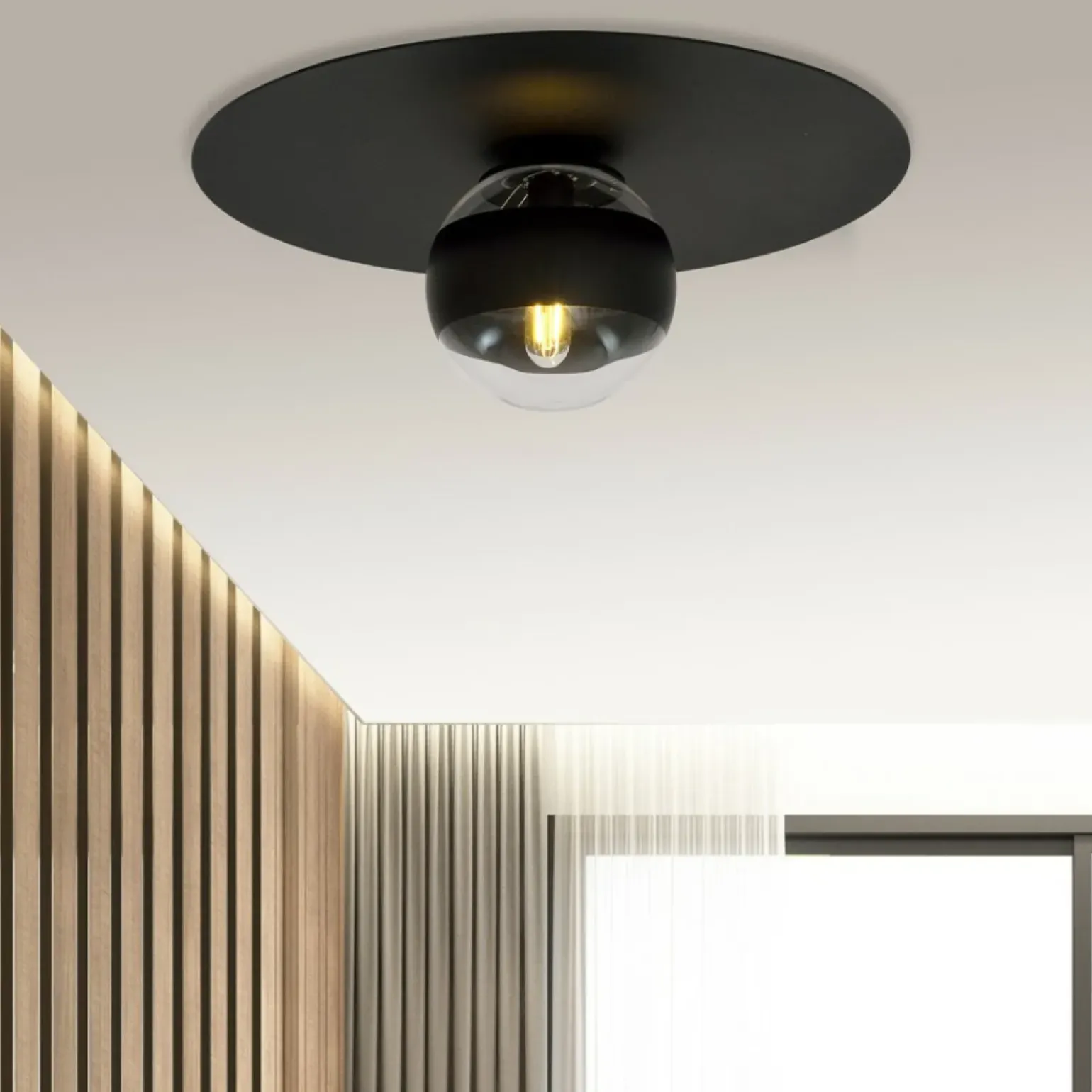 Online Pojedyncza lampa sufitowa z ozdobnym kloszem 1129/1 SOLAR | Kaja Żyrandole Nowoczesne