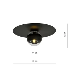 Online Pojedyncza lampa sufitowa z ozdobnym kloszem 1129/1 SOLAR | Kaja Żyrandole Nowoczesne