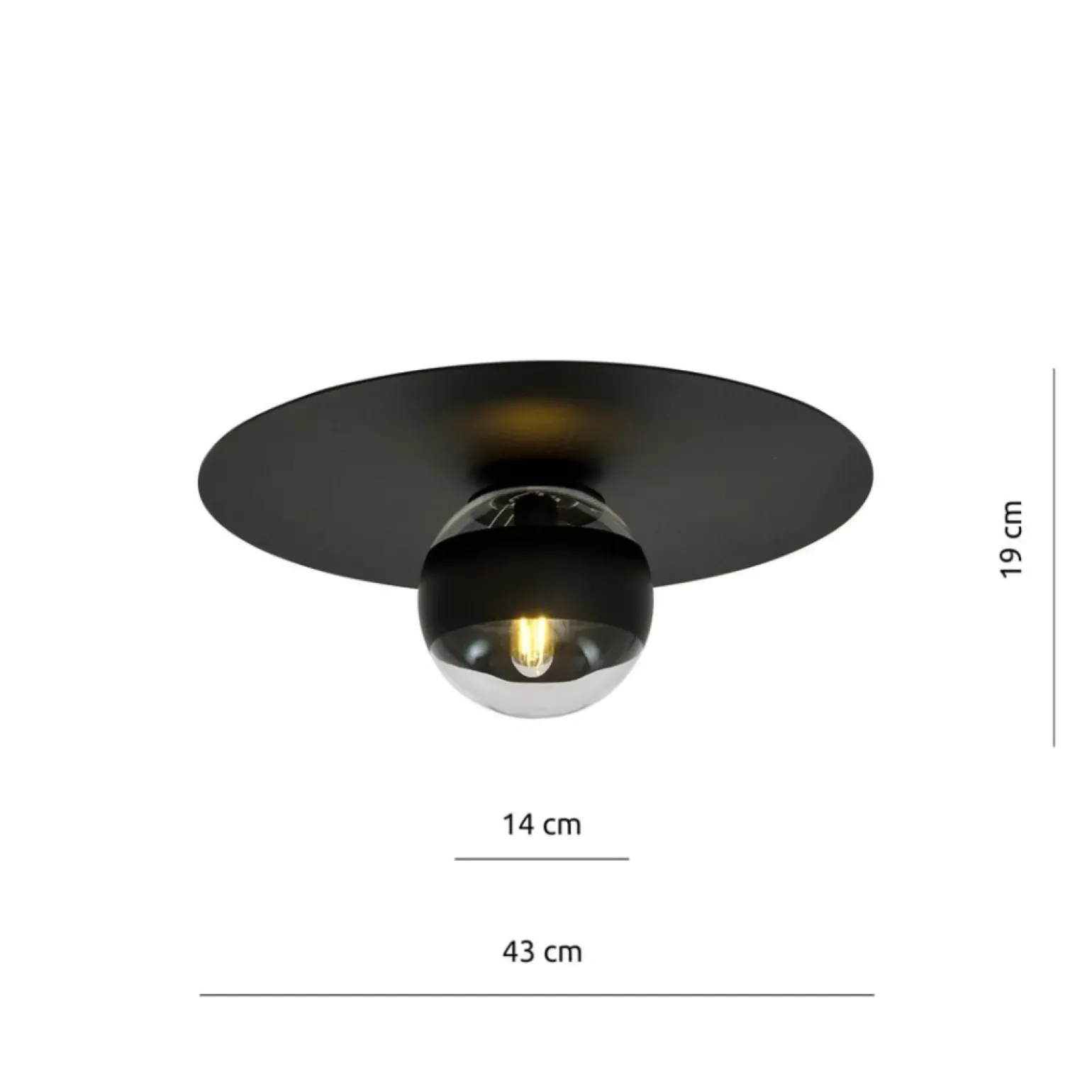 Online Pojedyncza lampa sufitowa z ozdobnym kloszem 1129/1 SOLAR | Kaja Żyrandole Nowoczesne