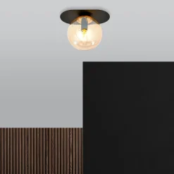 Sklep Kaja Pojedyncza lampa sufitowa z ciepłym kloszem 1120/1 PLAZA | Kaja