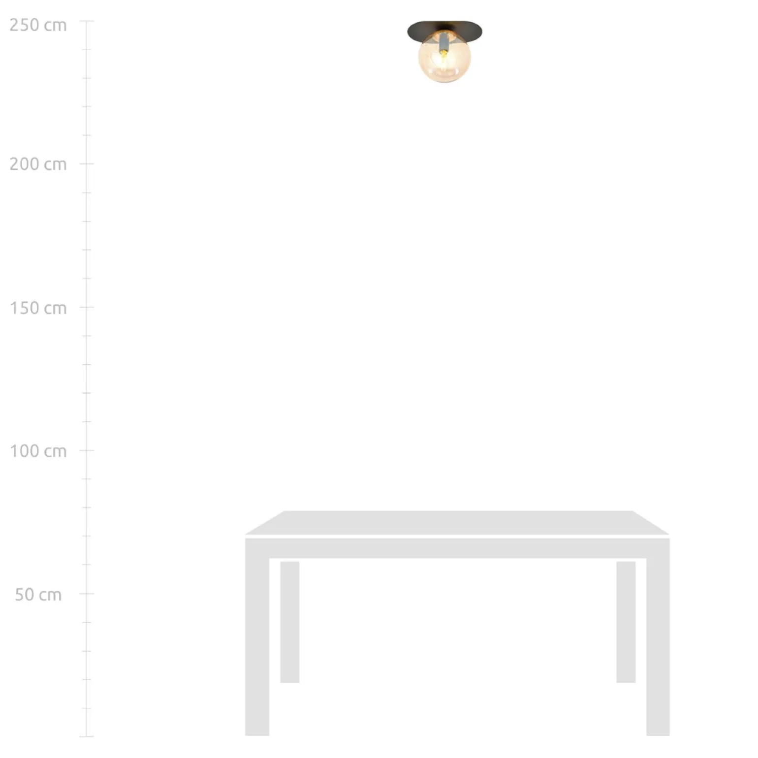 Sklep Kaja Pojedyncza lampa sufitowa z ciepłym kloszem 1120/1 PLAZA | Kaja