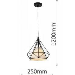 Store Pojedyncza lampa wisząca do jadalni LP-076/1P BK NOLA | Kaja Żyrandole Nowoczesne
