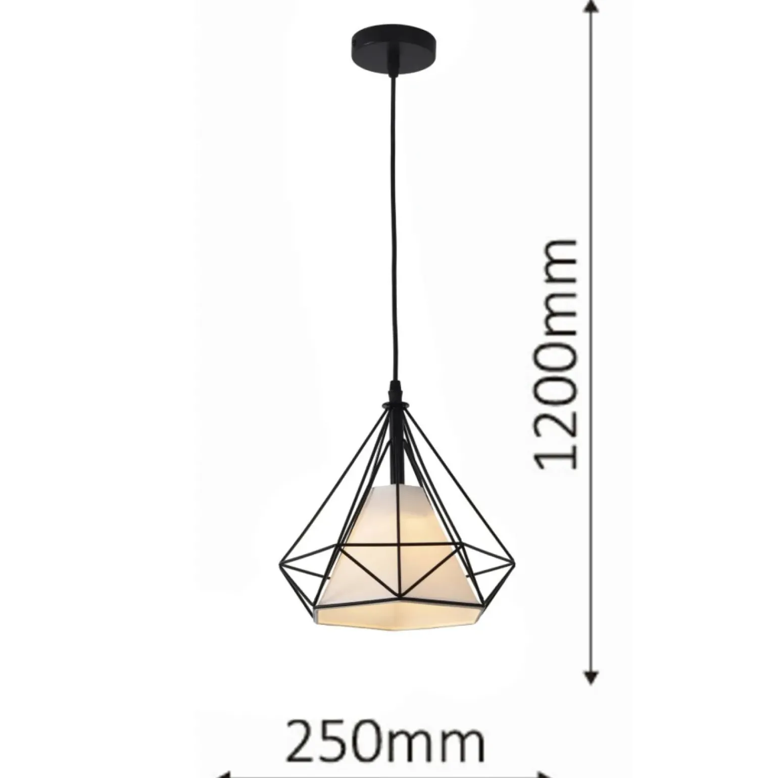 Store Pojedyncza lampa wisząca do jadalni LP-076/1P BK NOLA | Kaja Żyrandole Nowoczesne