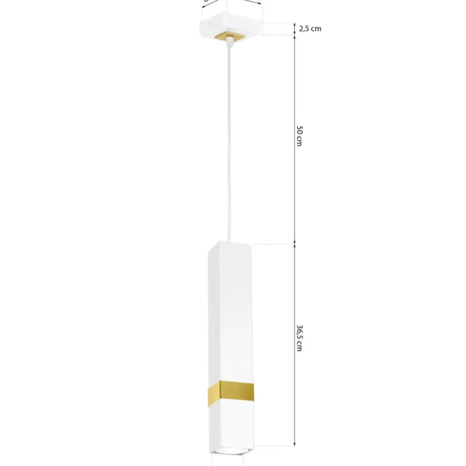 Best Pojedyncza lampa wisząca w kolorze bieli i złota MLP6275 z serii VIDAR | Kaja Oś Żyrandole Nowoczesne