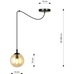 Online Pojedyncza lampa wisząca w kolorze miodowym 938/1 | Kaja Oświetlenie Żyrandole Nowoczesne