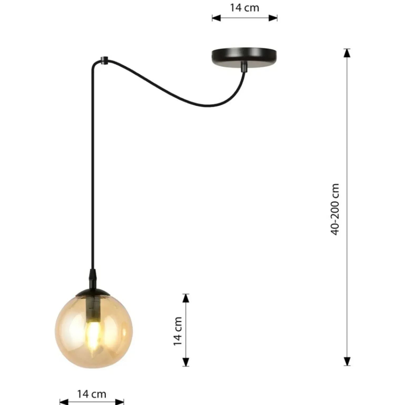 Online Pojedyncza lampa wisząca w kolorze miodowym 938/1 | Kaja Oświetlenie Żyrandole Nowoczesne