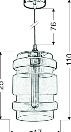 Cheap Pojedyncza lampa wisząca z żarówką 31-36674 DECORADO | Kaja Żyrandole Nowoczesne