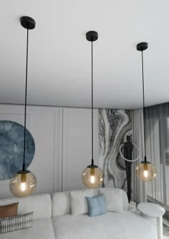 Flash Sale Pojedyncza lampa wisząca z miodowym kloszem 713/1 | Kaja Oświetlenie Żyrandole Nowoczesne