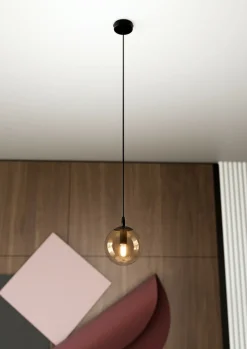 Flash Sale Pojedyncza lampa wisząca z miodowym kloszem 713/1 | Kaja Oświetlenie Żyrandole Nowoczesne