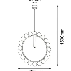 Best Pojedyncza lampa wisząca z ozdobną obręczą ANT 5061 NO. O | Kaja Żyrandole Nowoczesne