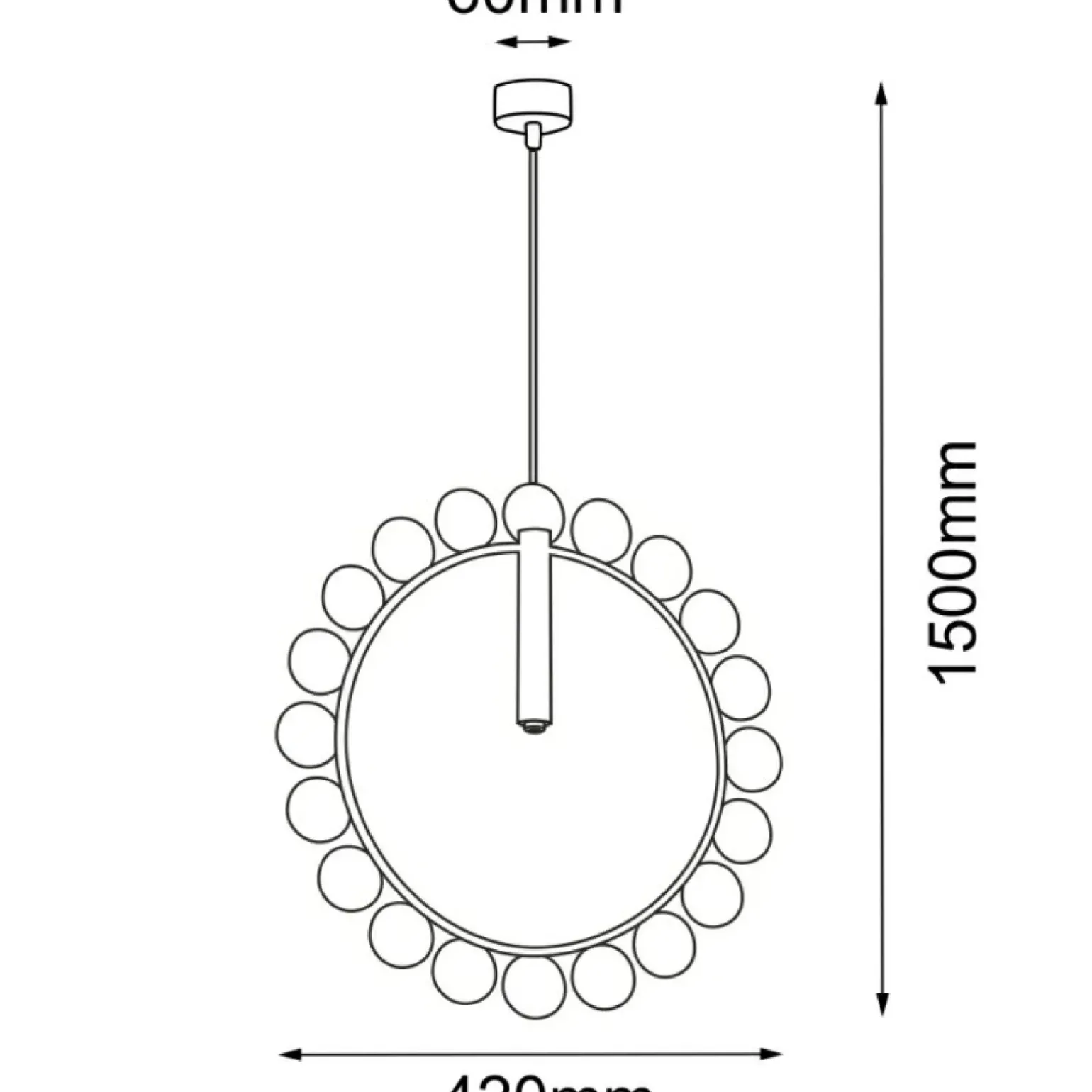 Best Pojedyncza lampa wisząca z ozdobną obręczą ANT 5061 NO. O | Kaja Żyrandole Nowoczesne