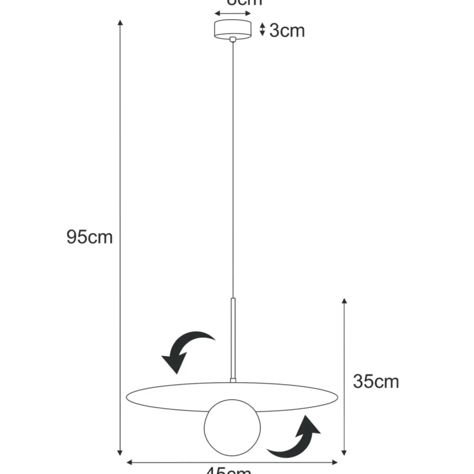 Cheap Pojedyncza lampa wisząca z regulowaną tarczą K-5382 z serii FERMI Żyrandole Nowoczesne