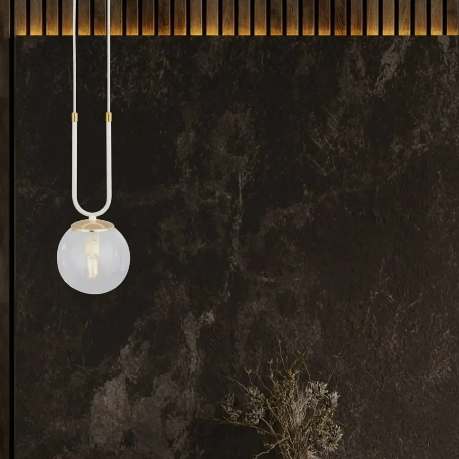 Outlet Pojedyncza lampa wisząca z okrągłym kloszem 1116/1 GLAM | Kaja Żyrandole Nowoczesne