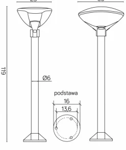 Sklep Kaja Pojedyncza, modernistyczna lampa ogrodowa TEO 2 z serii TEO | Kaja Oświetlenie
