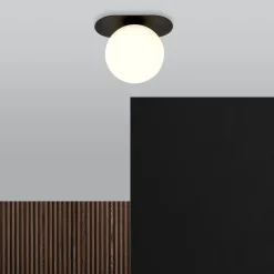 Sklep Kaja Pojedyncza oprawa natynkowa z białym kloszem 1118/1 PLAZA | Kaja