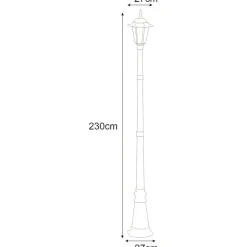Sklep Kaja Pojedyncza, zewnętrzna lampa K-7064A/1 STANDARD | Kaja