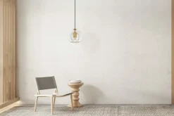 Flash Sale Pojedynczy, złoty zwis z okrągłym kloszem LP-133/1P z serii ARETTE Żyrandole Nowoczesne