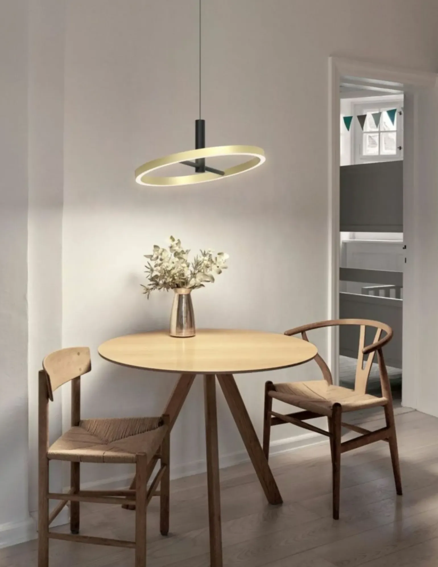 Clearance Pojedynczy zwis z ledową obręczą, nad stół WF 6016-104L BREST | Kaja Żyrandole Nowoczesne