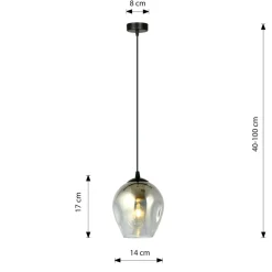 Sale Pojedynczy zwis z nieregularnym kloszem 680/1 ISTAR | Kaja Oświetlenie Żyrandole Nowoczesne
